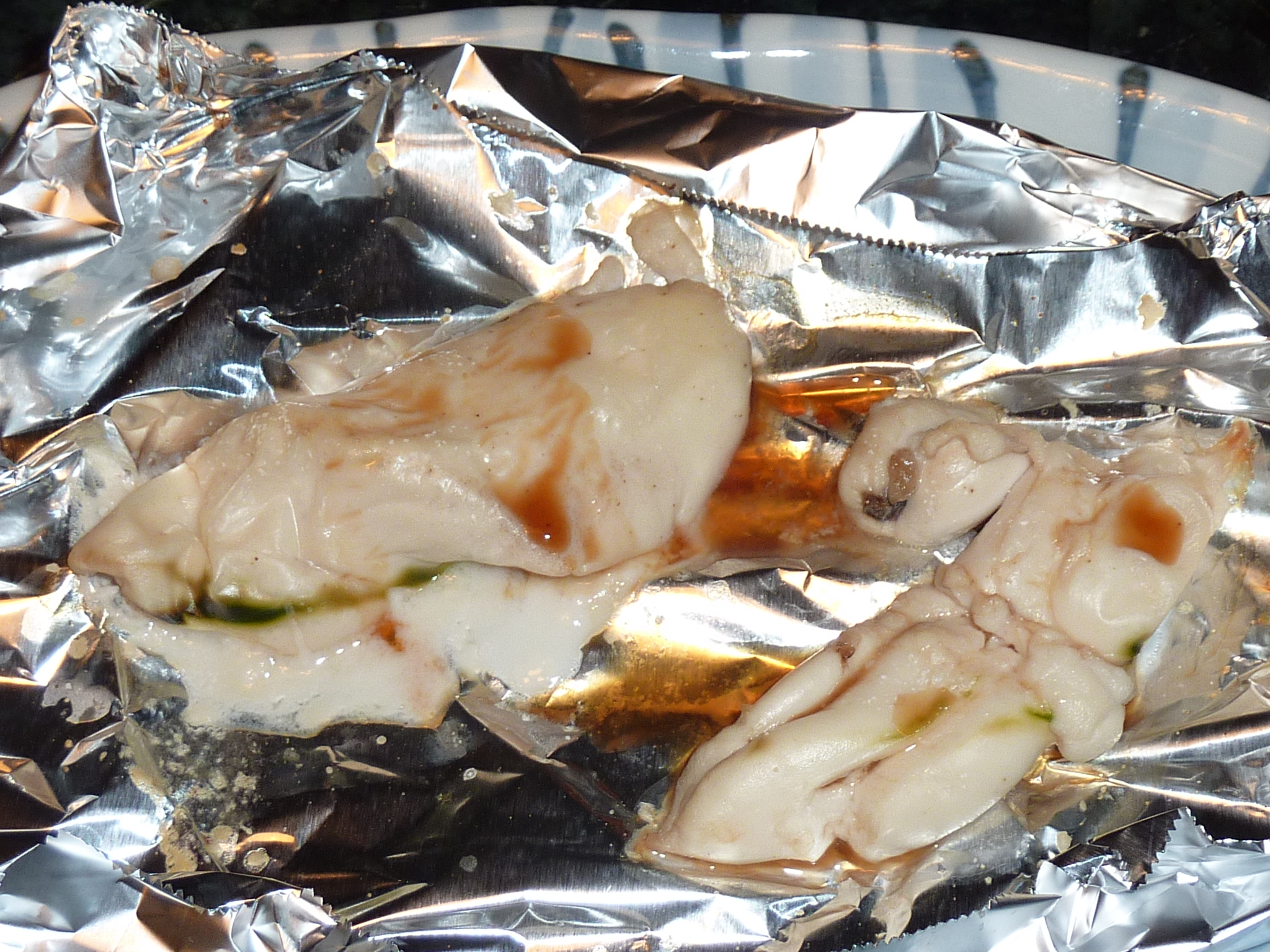 グレの炙り あぶり ログハウスに住み 料理 野菜 家具作り