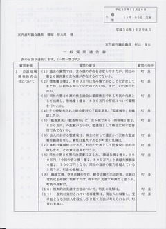 1-村山議員［一般質問通告書］平成30年11月