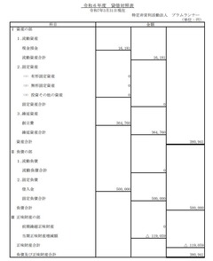 令和6年度(2024年度)貸借対照表