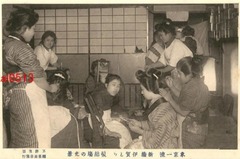 10-1東京一流　新橋　伊賀とら　髪結場の光景