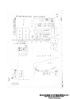 奉天本社位置要図］