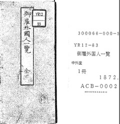 p1【御雇外国人一覧】明治5年(1872)3月