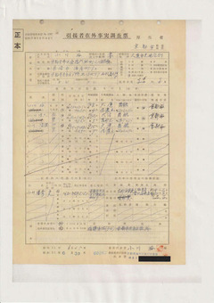 10引揚者在外事実調査票　小川　梅