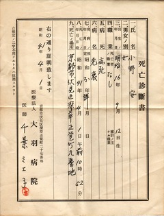 【小野安・死亡診断書】-30