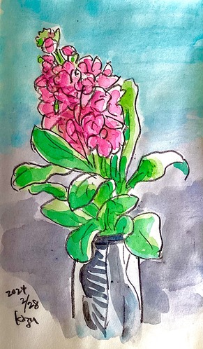 ストツクの花をスケッチ : カズヨシのアトリエ