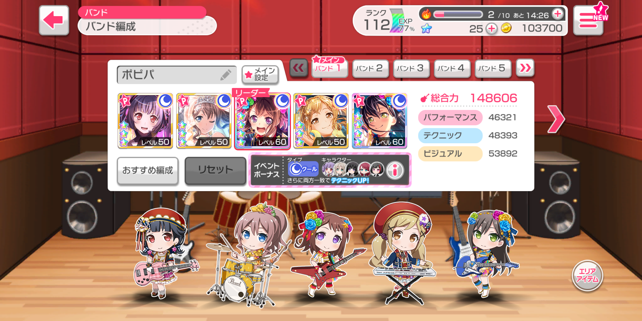 ガルパ バンド別現状報告 所感 Poppin Party プラスコード