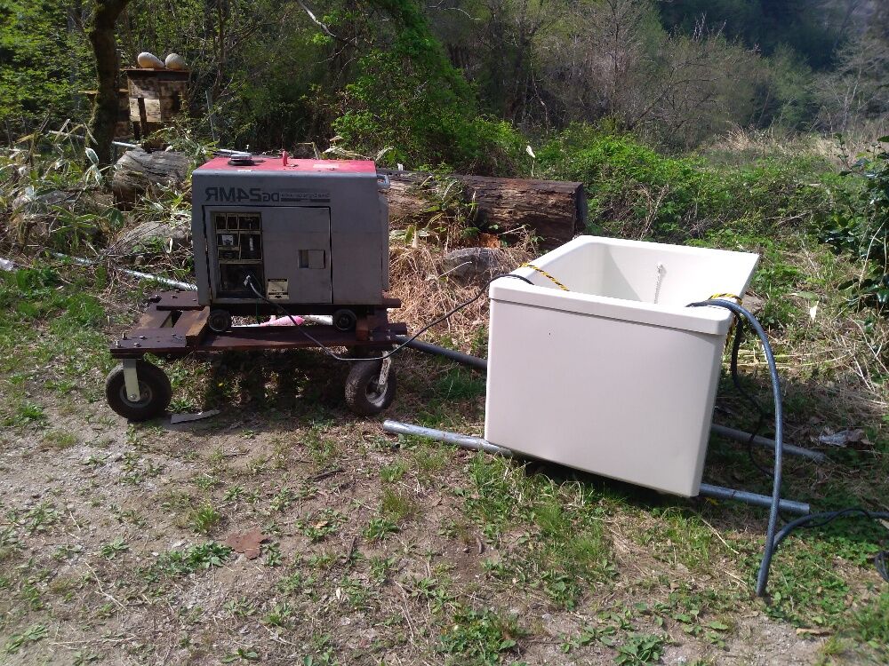 露天風呂作り 山小屋暮らし