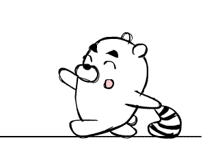 4コマ漫画「ちびといつまでも」-091007_macha_walk.gif