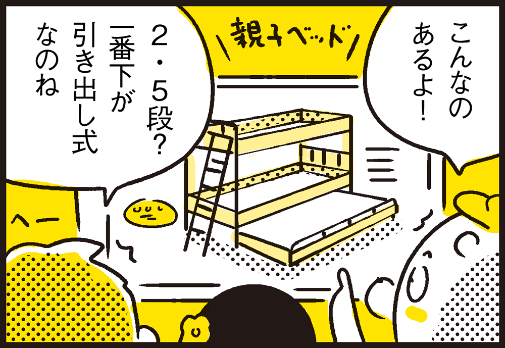 2 5段ベッド 狭い部屋にオススメ 今流行の親子ベッドを購入してみた 漫画 新ちびといつまでも 育児と 暮らしと 乳がんと Powered By ライブドアブログ