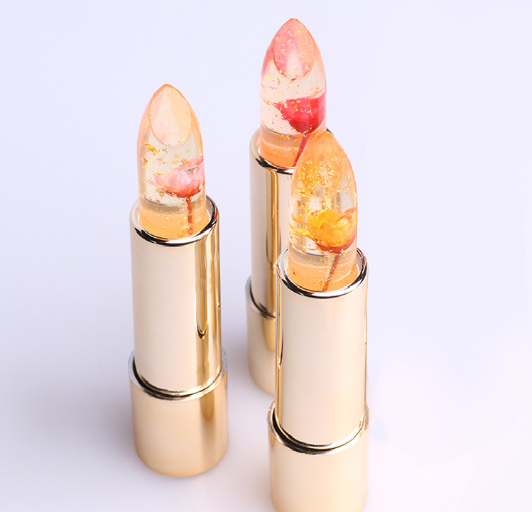 カイリジュメイのお花透明リップ 美容成分も入っているって本当 カイリジュメイマジックカラー 体温で色が変わるお花が入った口紅リップ