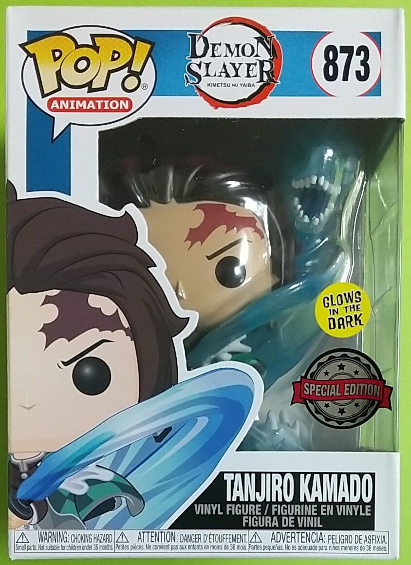 FUNKO POP 鬼滅の刃 炭治郎 水の呼吸 873 蓄光【限定】 鬼滅の刃の蓄光仕様の限定POP!、生々流転を繰り出している炭治郎】POP