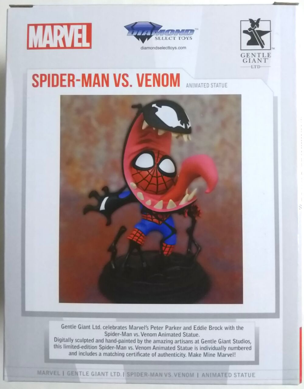 スパイダーマンvsヴェノム　スタチュー　ジェントルジャイアント　スコッティヤング 5000個限定！スパイダーマンとヴェノムのスタチュー】GENTLE