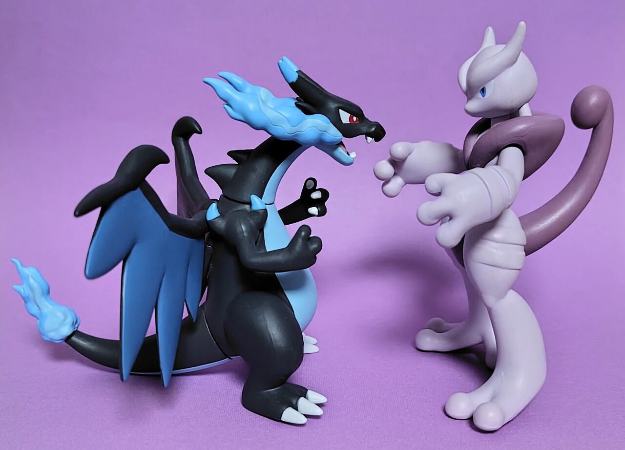 800円ガチャ】ポケットモンスター 組立可動！メガミュウツーX・メガ