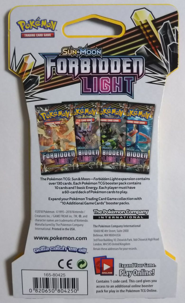 アメリカ版 禁断の光 のポケモンカードのパック Pokemon Trading Card Game Sun Moon Forbidden Light Chaos Hobby Blog アメリカ版 禁断の光 のポケモンカードのパック Pokemon Trading Card Game Sun Moon Forbidden Light Chaos Hobby Blog