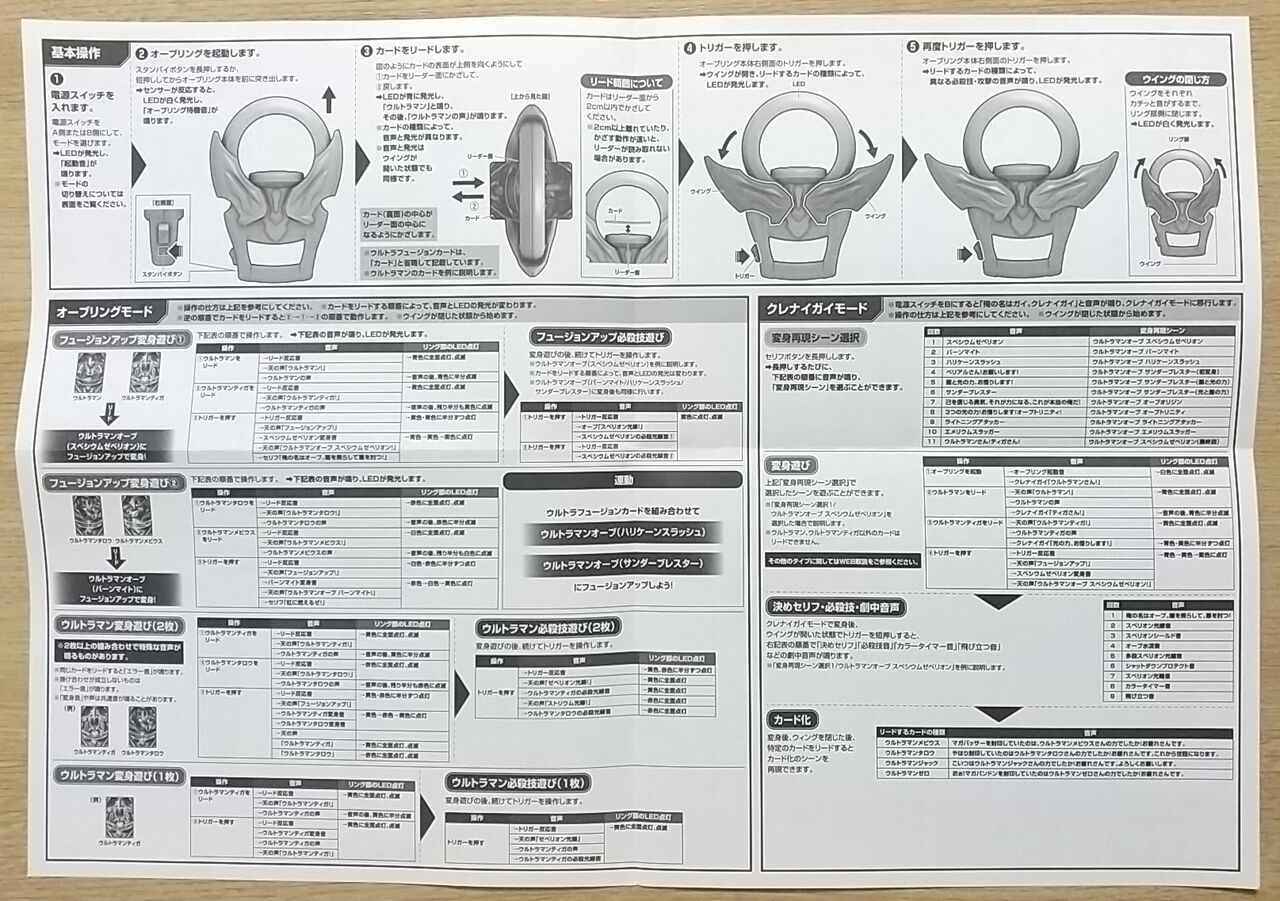 じくして ウルトラレプリカ オーブリング 本体 説明書 箱 フュージョンブレス セット Ig246 M がある