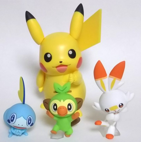 ポケモンソード・シールド ダブルパック　アートブック　フィギュアセット ポケモン剣盾」、早期購入特典「サルノリ・ヒバニー・メッソン