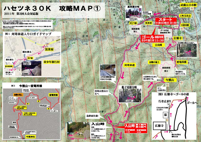 ハセツネ３０k攻略マップ11 裏山の獣人