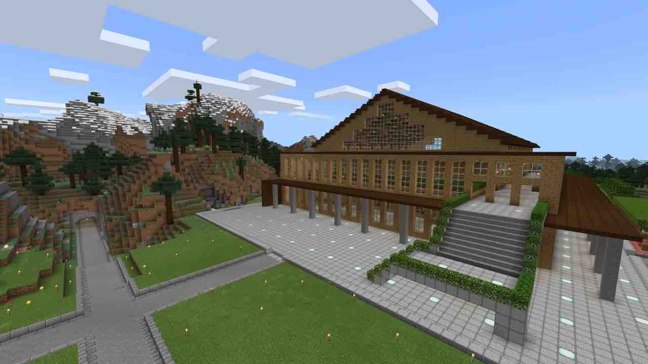 なけなしの知識でつくる体育館 マイクラ夫婦の婦のほうが我が町を記録する