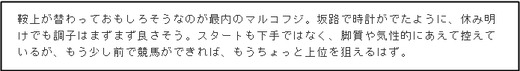 コラムオクノ_土曜京都12R