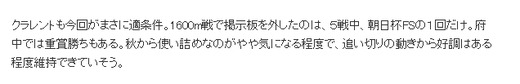 予想コラム_東京新聞杯クラレント