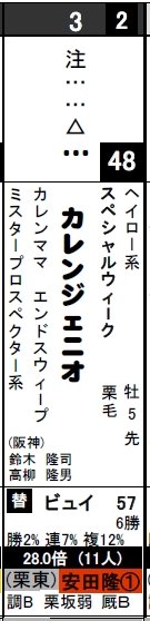 データ_0203東京12Rカレンジェニオ
