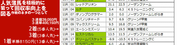 大駆け期待馬日曜阪神１１R
