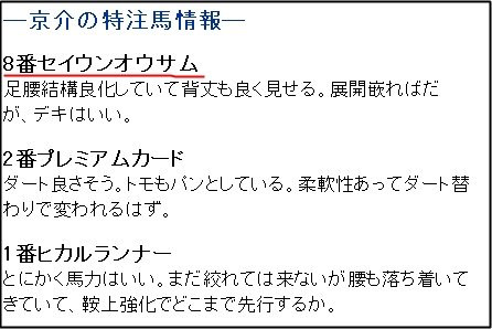 ガチンコ_特注土曜中山8R