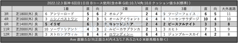 2022.12.3 阪神 6回目1日目 Bコース使用