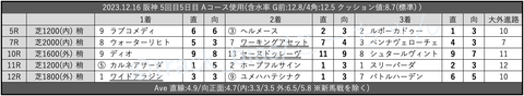 2023.12.16 阪神 5回目5日目 Aコース使用