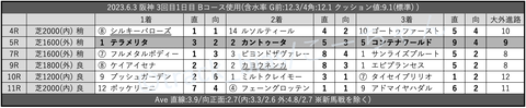 2023.6.3 阪神 3回目1日目 Bコース使用