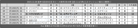 2023.12.28 阪神 5回目9日目 Bコース使用