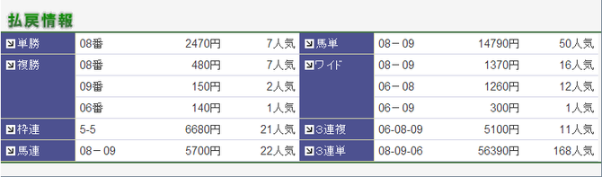 0412阪神12R払い戻し