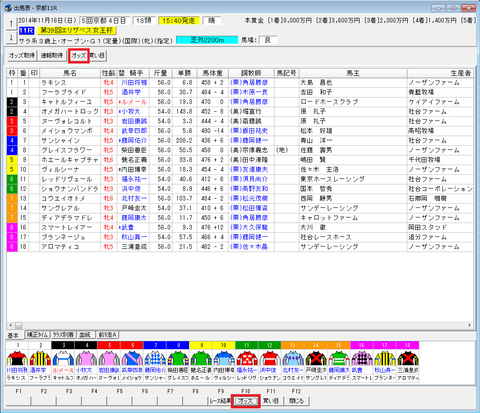 出馬表オッズ