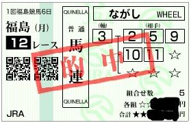 0429福島12R馬券