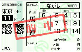 0521東京11R決め展開軸からの馬連流し
