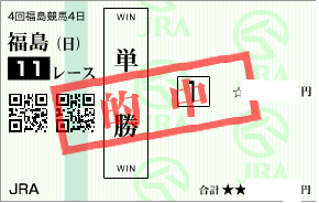 1116福島記念決め追跡馬の単勝