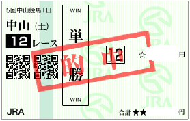 1130中山12r決め軸単勝