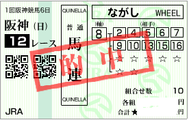 0313阪神12R決め軸馬連流し馬券