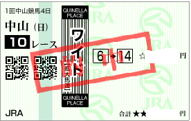 0112中山10r決めワイド1点