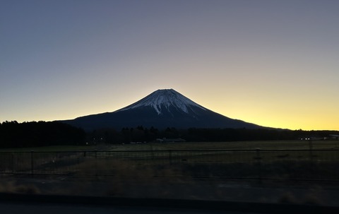 朝焼け富士山