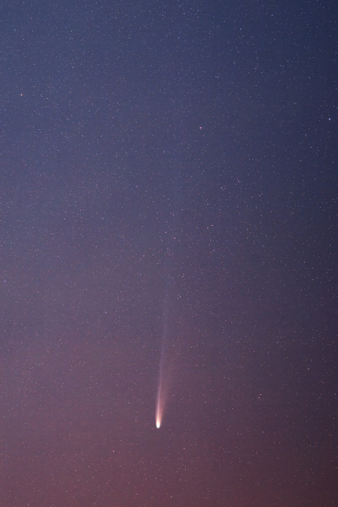 赤城高原に沈むレモン彗星拡大.2025.10WebⅣ