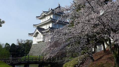 ⑤忍城と桜