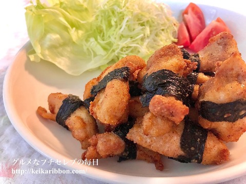 Fried-chicken-wrapped-in-seaweed-Easy-with-fried-chicken-powder