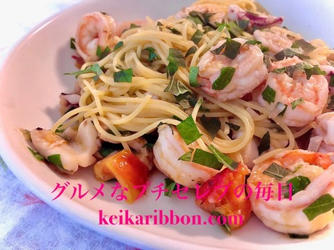 [Pescatore-recipe]Pasta-with-plenty-of-shrimp-and-squid