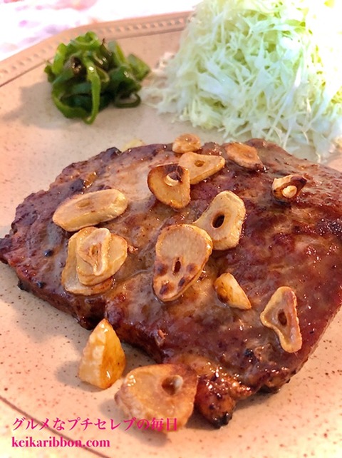 [Pork-steak-recipe]Garlic-butter-for-a-blissful-taste!