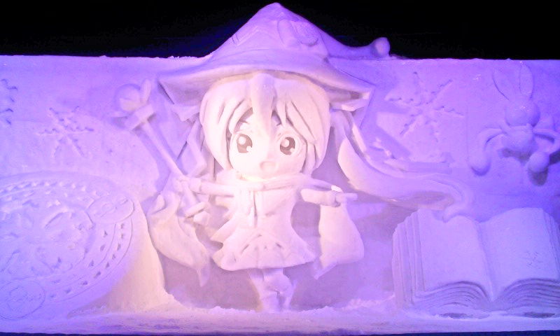 さっぽろ雪まつり2014（1）雪ミク（初音ミク雪像）ライトアップ・その1 〔北海道札幌市〕 : 遊々☆湯ったり☆ぶらり旅 [ゆゆぶ]