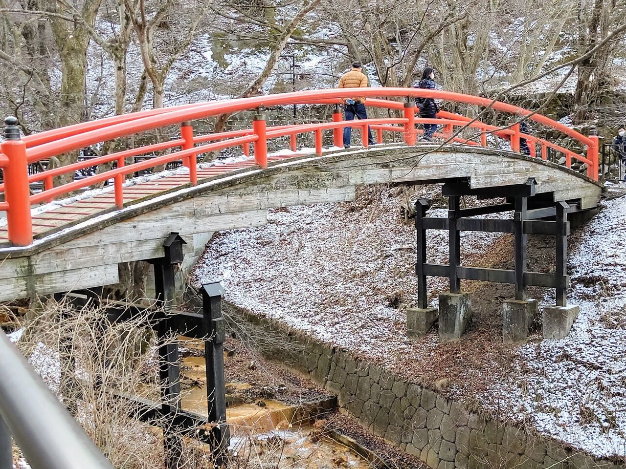 伊香保温泉露天風呂 ３ 河鹿橋と飲泉所 ヤマノススメ聖地巡礼 群馬県渋川市 遊々 湯ったり ぶらり旅 ゆゆぶ