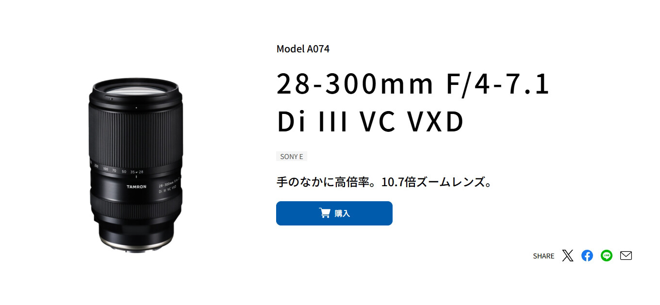 TAMRON 28-300mm F4-7.1が発表されて思ったこと : ROAD STROM