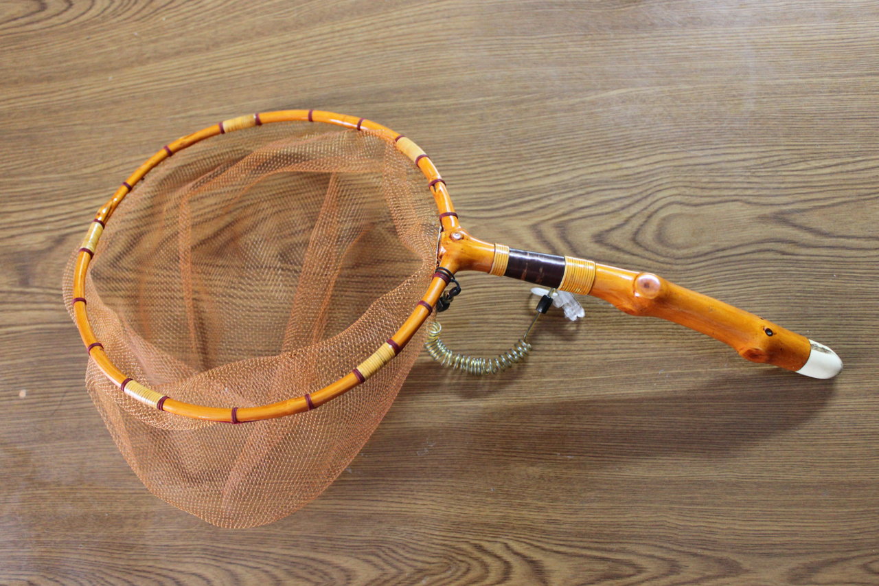 鮎友釣り用タモ枠 カヤ（榧）天然木39㎝ 自作 その2