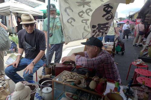 20250914（日）竹田市「城下町まちかど蚤の市」遠来のお客さま、ありがとうございました。スペイン政府公認建築家・建築史家の鈴木裕一さんは福井県小浜市より！
